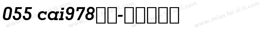 055 cai978字体字体转换